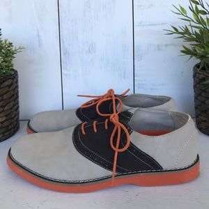 Perry Ellis Portfolio Saddle Oxford brown/tan shoe